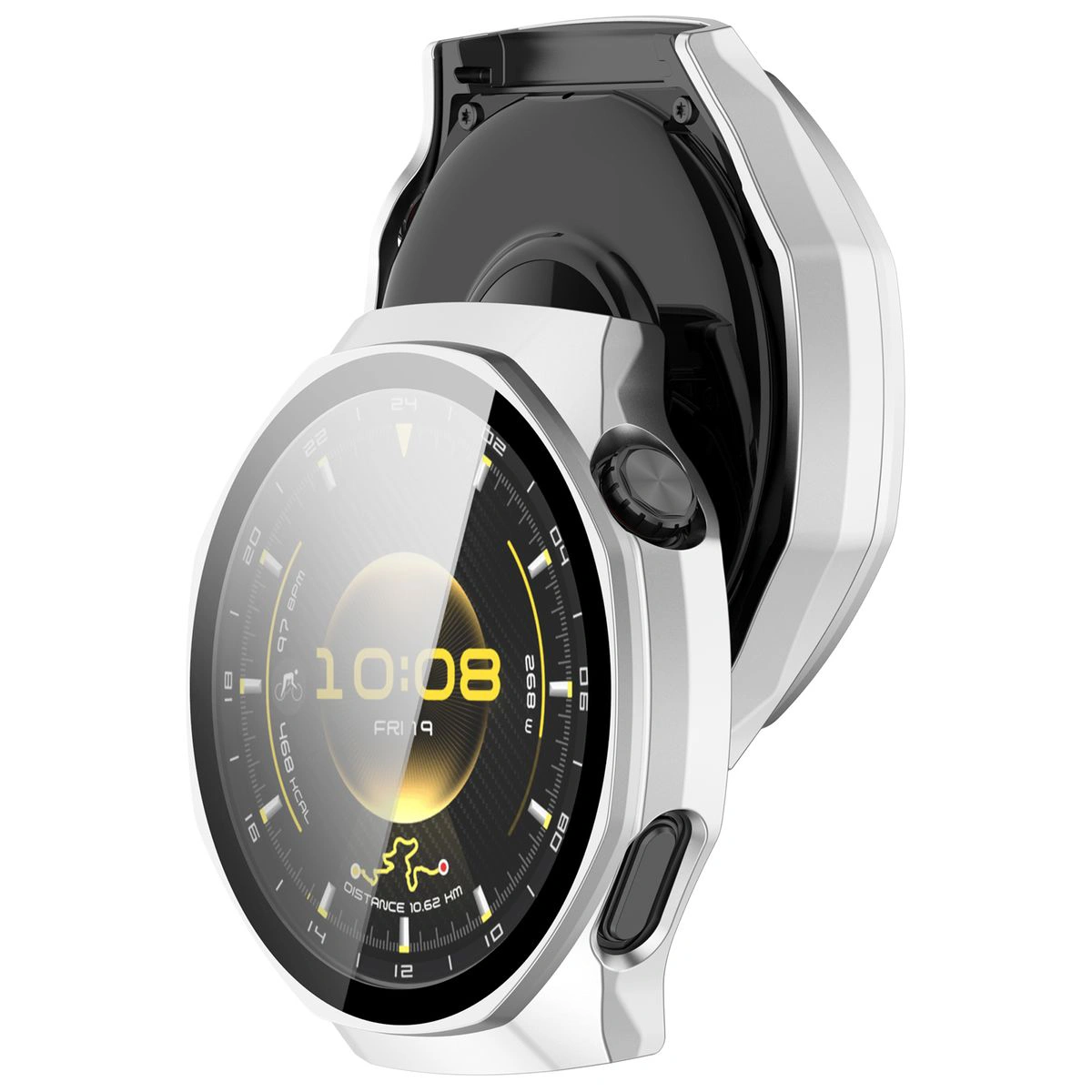 Etui z wbudowanym szkłem Bizon Case Watch Adamo do Huawei Watch GT6 Pro 46 mm